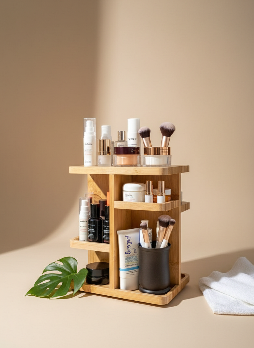 Skincare & Makeup Wooden Organizer