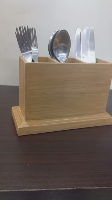 Wooden Cutlery Organizer